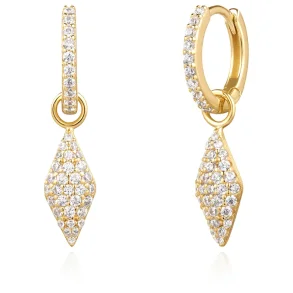 ANIA HAIE GOLD PAVE SPARKLE HOOP EARRINGS E061-13G