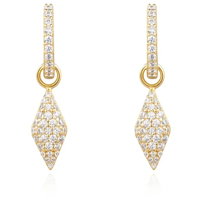 ANIA HAIE GOLD PAVE SPARKLE HOOP EARRINGS E061-13G