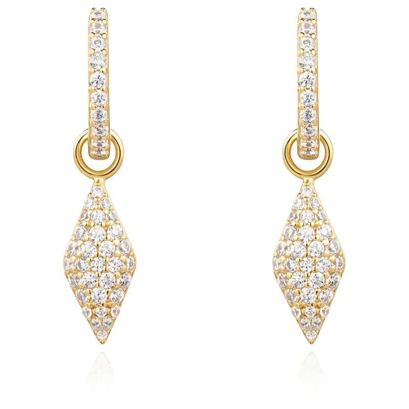 ANIA HAIE GOLD PAVE SPARKLE HOOP EARRINGS E061-13G