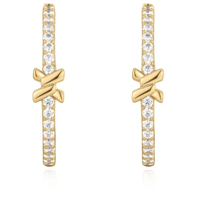 ANIA HAIE GOLD CROSS HOOP EARRINGS E061-14G