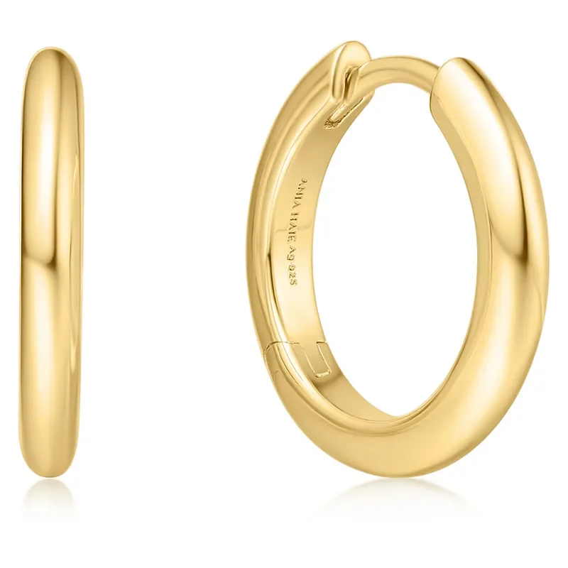 ANIA HAIE GOLD TUBE SMALL HOOP EARRINGS E062-01G