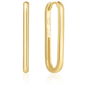 ANIA HAIE GOLD TUBE OVERSIZED U HOOP EARRINGS E062-07G