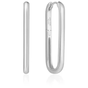 ANIA HAIE SILVER TUBE OVERSIZED U HOOP EARRINGS E062-07H