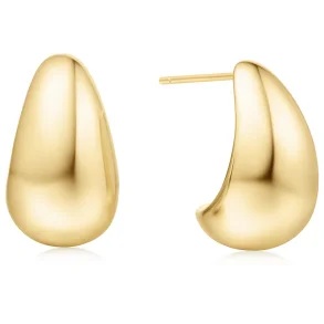 ANIA HAIE GOLD BOLD DOME HOOP EARRINGS E062-09G