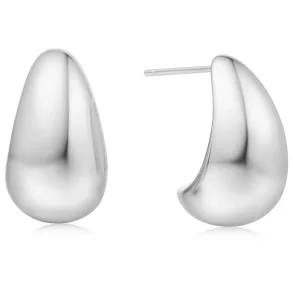 ANIA HAIE SILVER BOLD DOME HOOP EARRINGS E062-09H