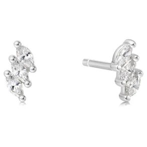 ANIA HAIE SILVER TRIPLE MARQUISE STUD EARRINGS E063-01H