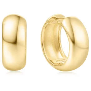 ANIA HAIE GOLD CHUBBY MEDIUM HOOP EARRINGS E064-06G