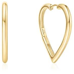 ANIA HAIE GOLD LARGE HEART EARRINGS E064-07G