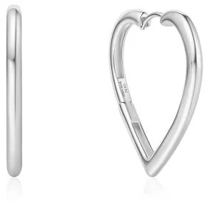 ANIA HAIE SILVER LARGE HEART EARRINGS E064-07H