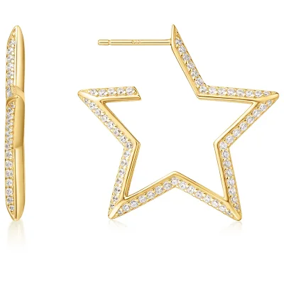 ANIA HAIE GOLD LARGE STAR PAVE EARRINGS E064-09G