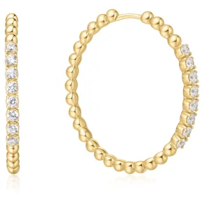 ANIA HAIE GOLD LARGE CLAW SPHERE HOOP EARRINGS E065-05G