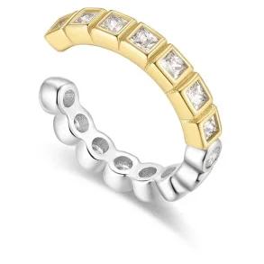 ANIA HAIE TWO-TONE BEZEL EAR CUFF E066-02T