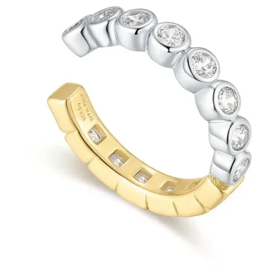 ANIA HAIE TWO-TONE BEZEL EAR CUFF E066-02T