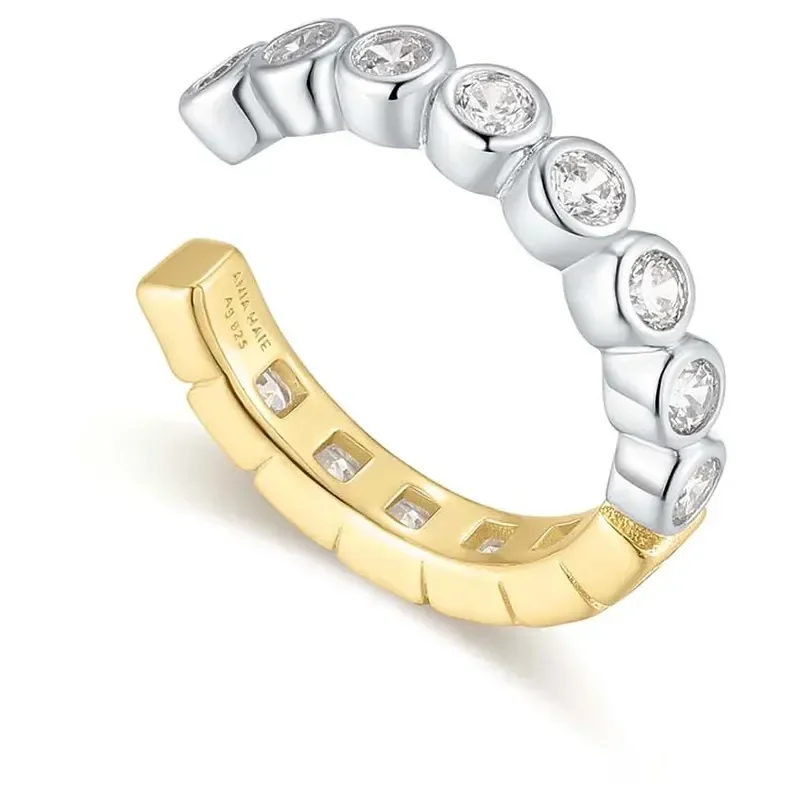 ANIA HAIE TWO-TONE BEZEL EAR CUFF E066-02T