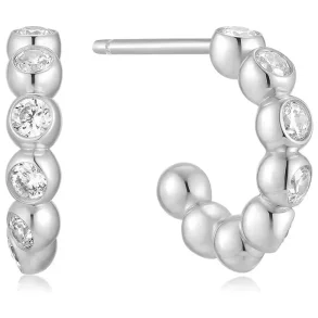 ANIA HAIE GOLD BEZEL BEADED HOOP EARRINGS E066-05H