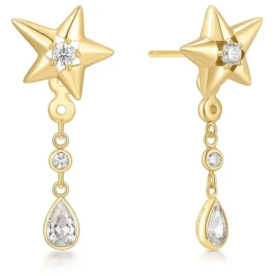 ANIA HAIE GOLD SPARKLING STAR DROP STUD EARRINGS E066-07G