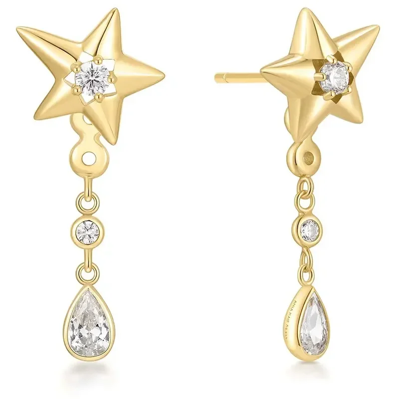 ANIA HAIE GOLD SPARKLING STAR DROP STUD EARRINGS E066-07G