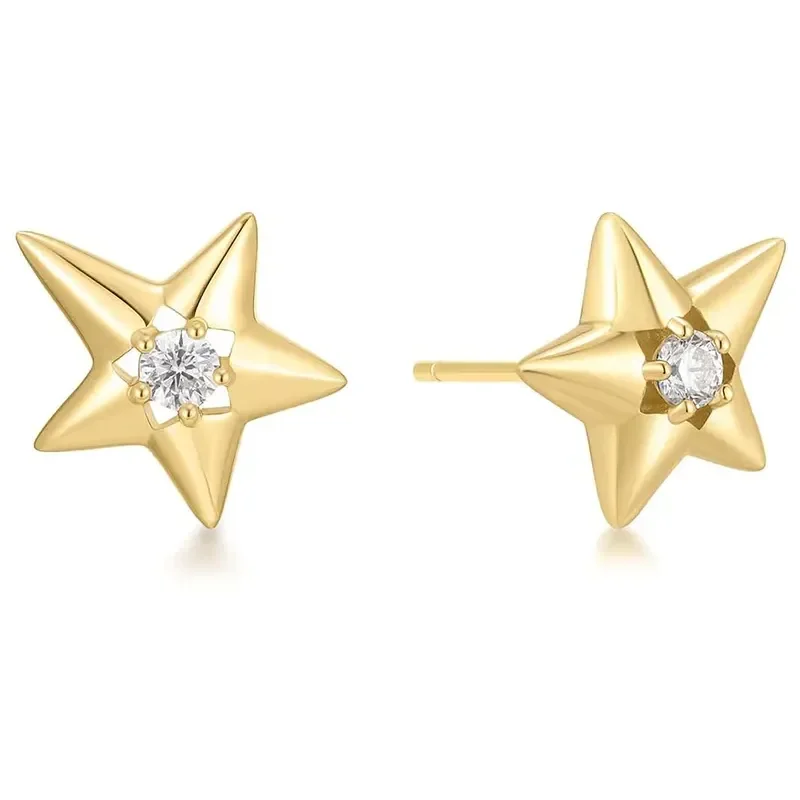 ANIA HAIE GOLD SPARKLING STAR DROP STUD EARRINGS E066-07G