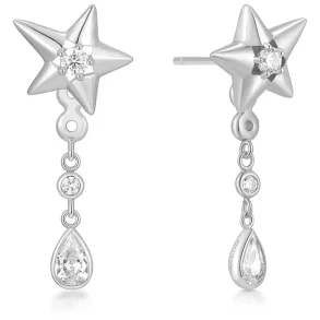 ANIA HAIE SILVER SPARKLING STAR DROP STUD EARRINGS E066-07H