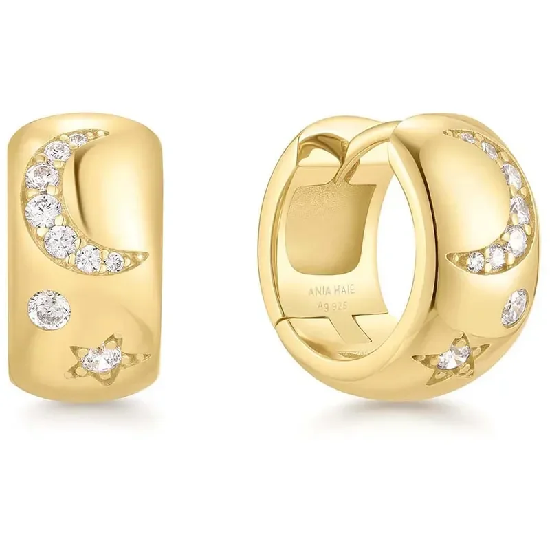 ANIA HAIE GOLD CELESTIAL CHUNKY HOOP EARRINGS E066-09G