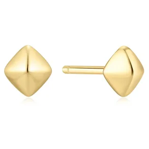 ANIA HAIE GOLD PYRAMID GLAM STUD EARRINGS E067-02G
