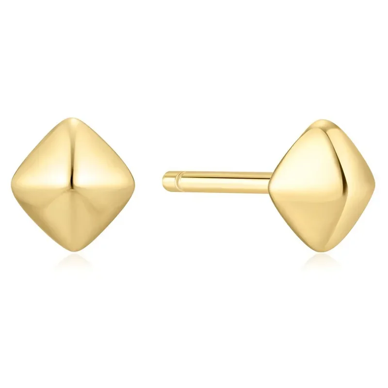 ANIA HAIE GOLD PYRAMID GLAM STUD EARRINGS E067-02G