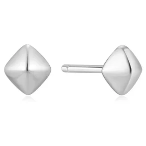 ANIA HAIE SILVER PYRAMID GLAM STUD EARRINGS E067-02H