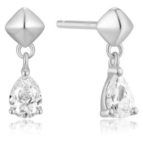 ANIA HAIE SILVER PYRAMID DANGLE STUD EARRINGS E067-04H