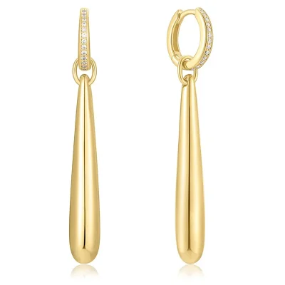 ANIA HAIE GOLD LONG WATER DROPLET DROP EARRINGS E067-11G