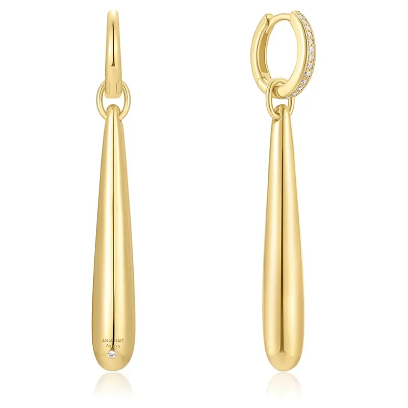ANIA HAIE GOLD LONG WATER DROPLET DROP EARRINGS E067-11G