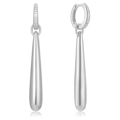 ANIA HAIE SILVER LONG WATER DROPLET DROP EARRINGS E067-11H