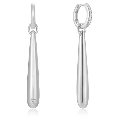 ANIA HAIE SILVER LONG WATER DROPLET DROP EARRINGS E067-11H