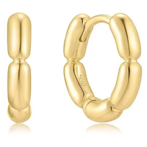 ANIA HAIE GOLD SEGMENTED PUFFY HOOP EARRINGS E069-02G
