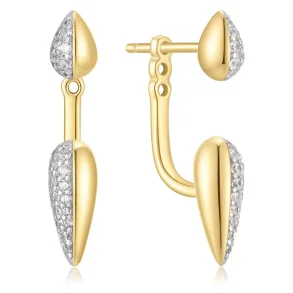 ANIA HAIE TWO-TONE SPARKLING PUFFY EAR JACKETS E069-03T