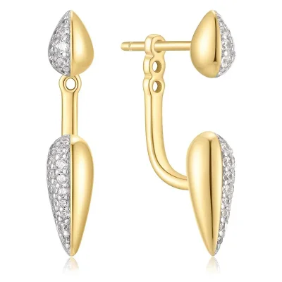 ANIA HAIE TWO-TONE SPARKLING PUFFY EAR JACKETS E069-03T