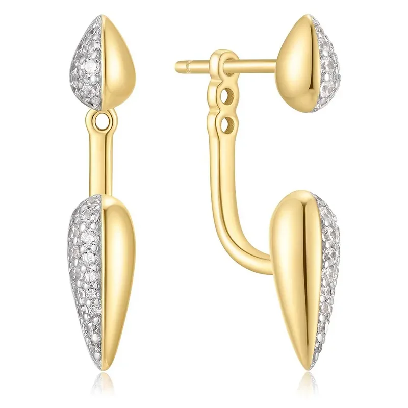 ANIA HAIE TWO-TONE SPARKLING PUFFY EAR JACKETS E069-03T