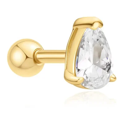 ANIA HAIE GOLD PEAR BARBELL SINGLE EARRING E070-01G