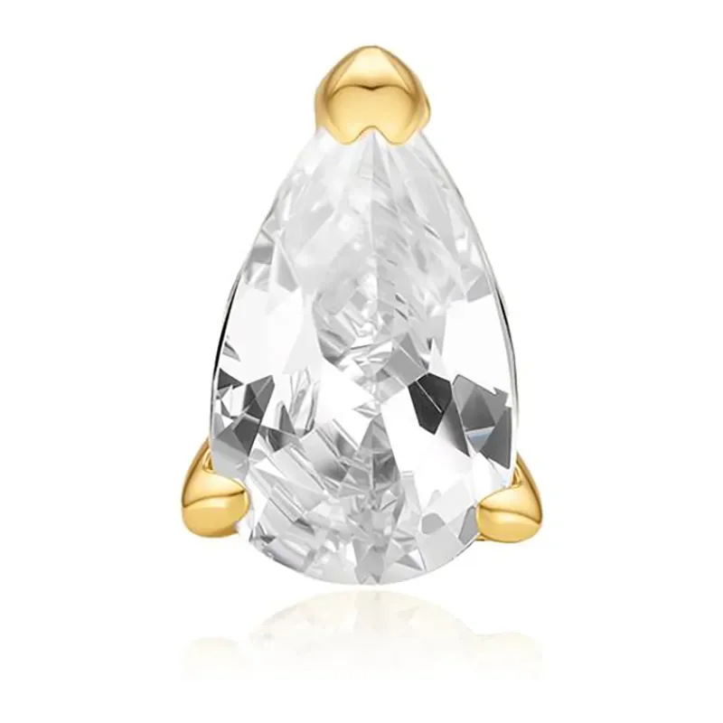 ANIA HAIE GOLD PEAR BARBELL SINGLE EARRING E070-01G
