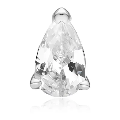 ANIA HAIE SILVER PEAR BARBELL SINGLE EARRING E070-01H