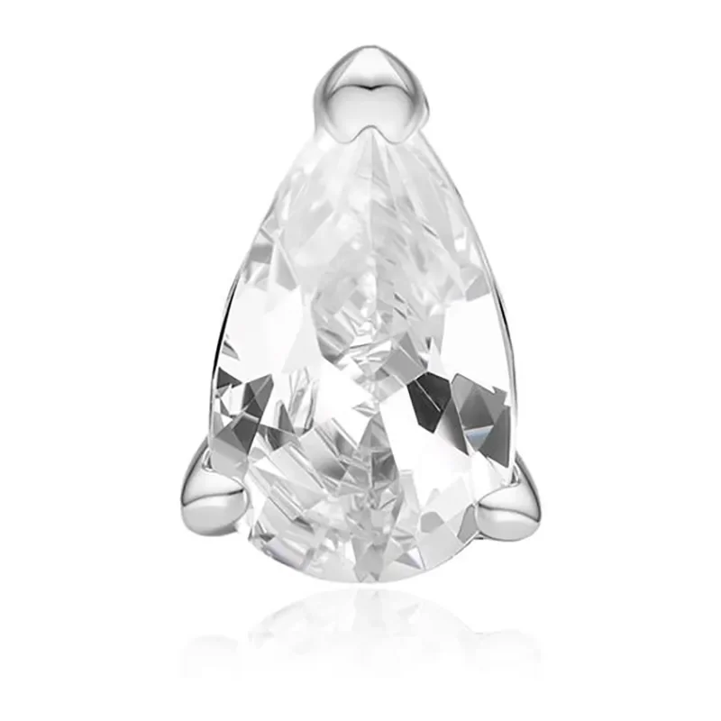 ANIA HAIE SILVER PEAR BARBELL SINGLE EARRING E070-01H