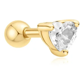 ANIA HAIE GOLD HEART BARBELL SINGLE EARRING E070-02G