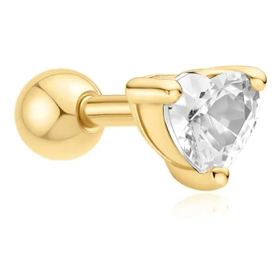 ANIA HAIE GOLD HEART BARBELL SINGLE EARRING E070-02G