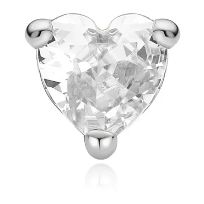 ANIA HAIE SILVER HEART BARBELL SINGLE EARRING E070-02H