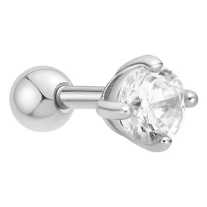 ANIA HAIE SILVER SPARKLE ROUND BARBELL SINGLE EARRING E070-03H