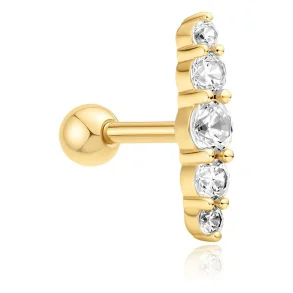 ANIA HAIE GOLD BAR BARBELL SINGLE EARRING E070-06G