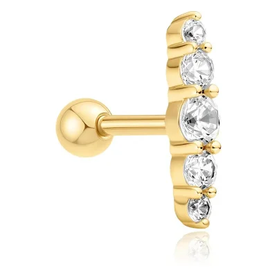 ANIA HAIE GOLD BAR BARBELL SINGLE EARRING E070-06G