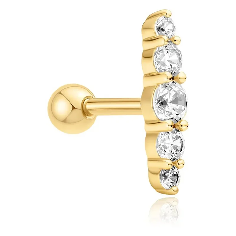 ANIA HAIE GOLD BAR BARBELL SINGLE EARRING E070-06G