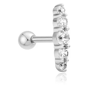 ANIA HAIE SILVER BAR BARBELL SINGLE EARRING E070-06H