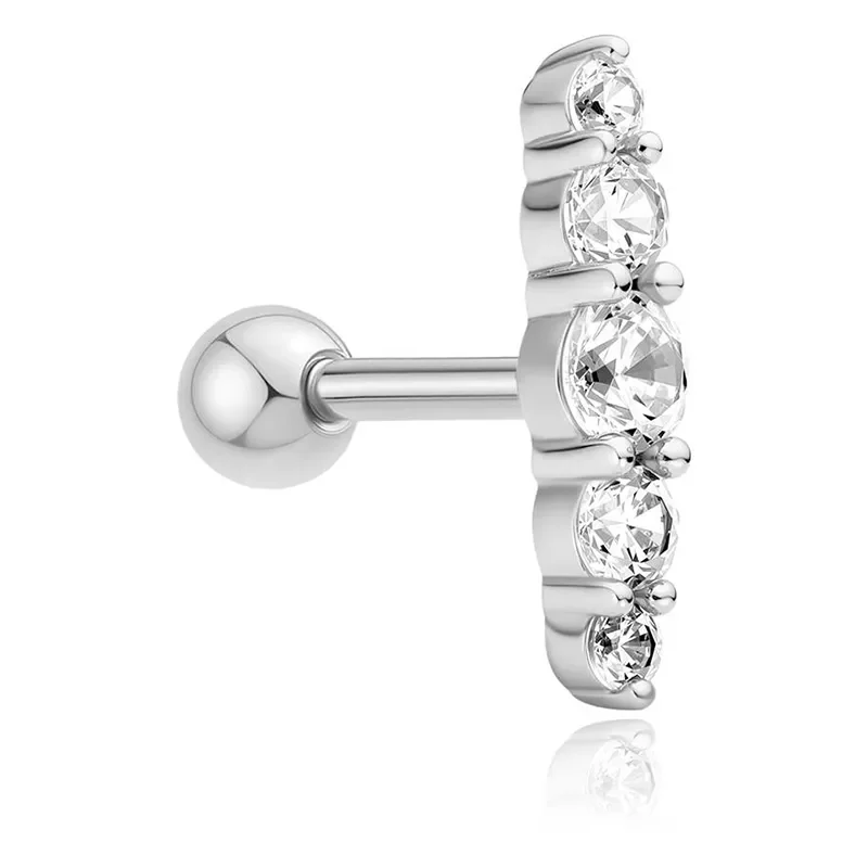 ANIA HAIE SILVER BAR BARBELL SINGLE EARRING E070-06H
