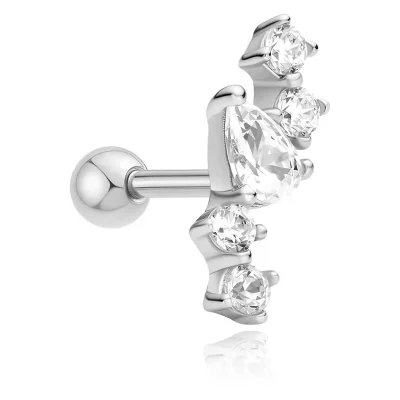 ANIA HAIE SILVER CONSTELLATION BARBELL SINGLE EARRING E070-10H